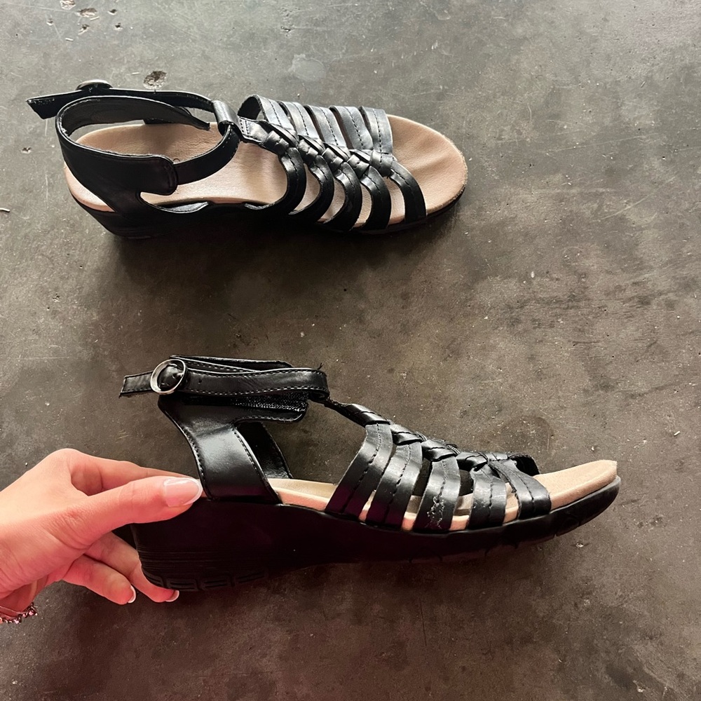 Black Strappy Sandals